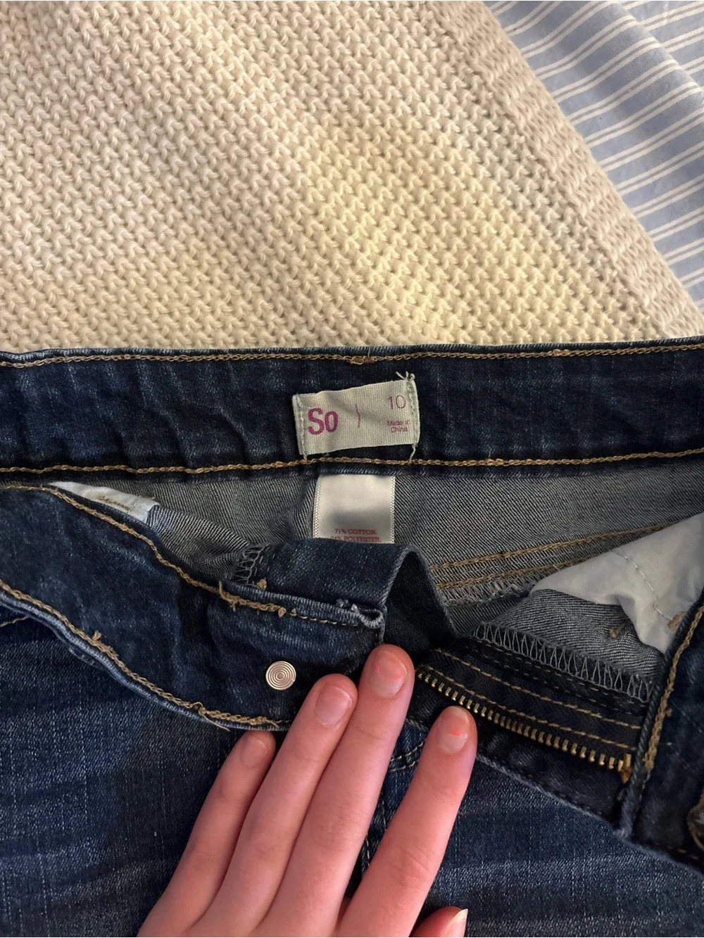 SO Dark Blue Denim Mini Skirt